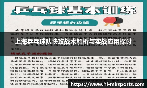 上海乒乓球队快攻战术解析与实战应用探讨